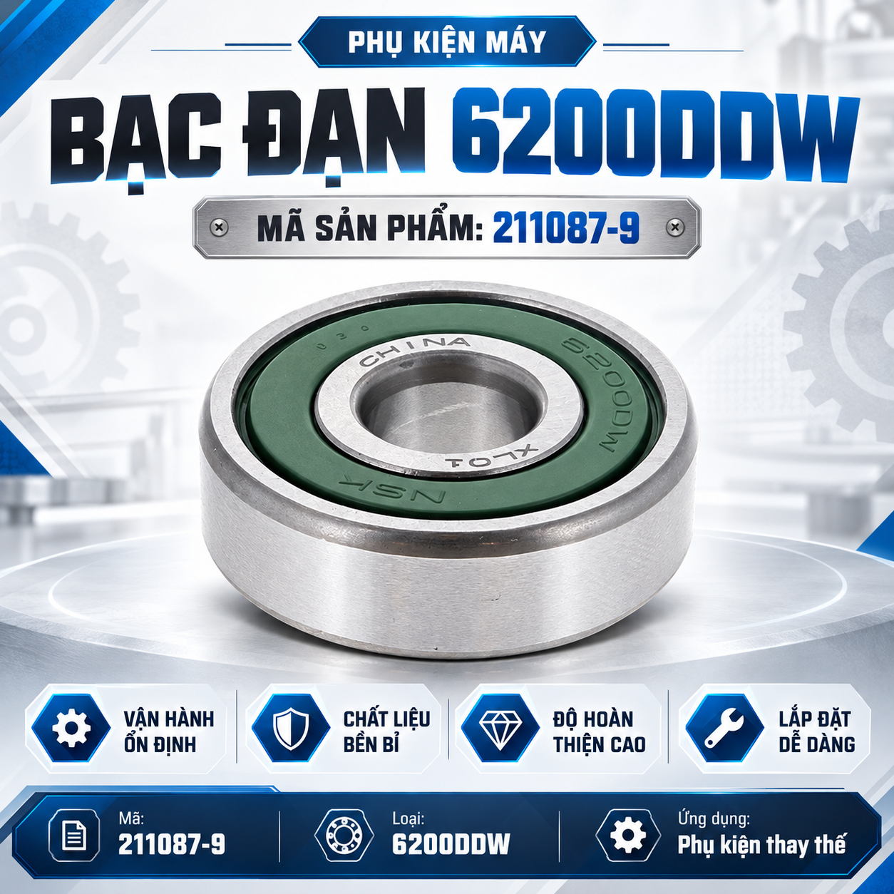 Bạc đạn 6200DDW 211087-9