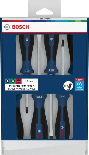 Bộ 6 tua vít PH/PZ/SL 1600A039PH Bosch
