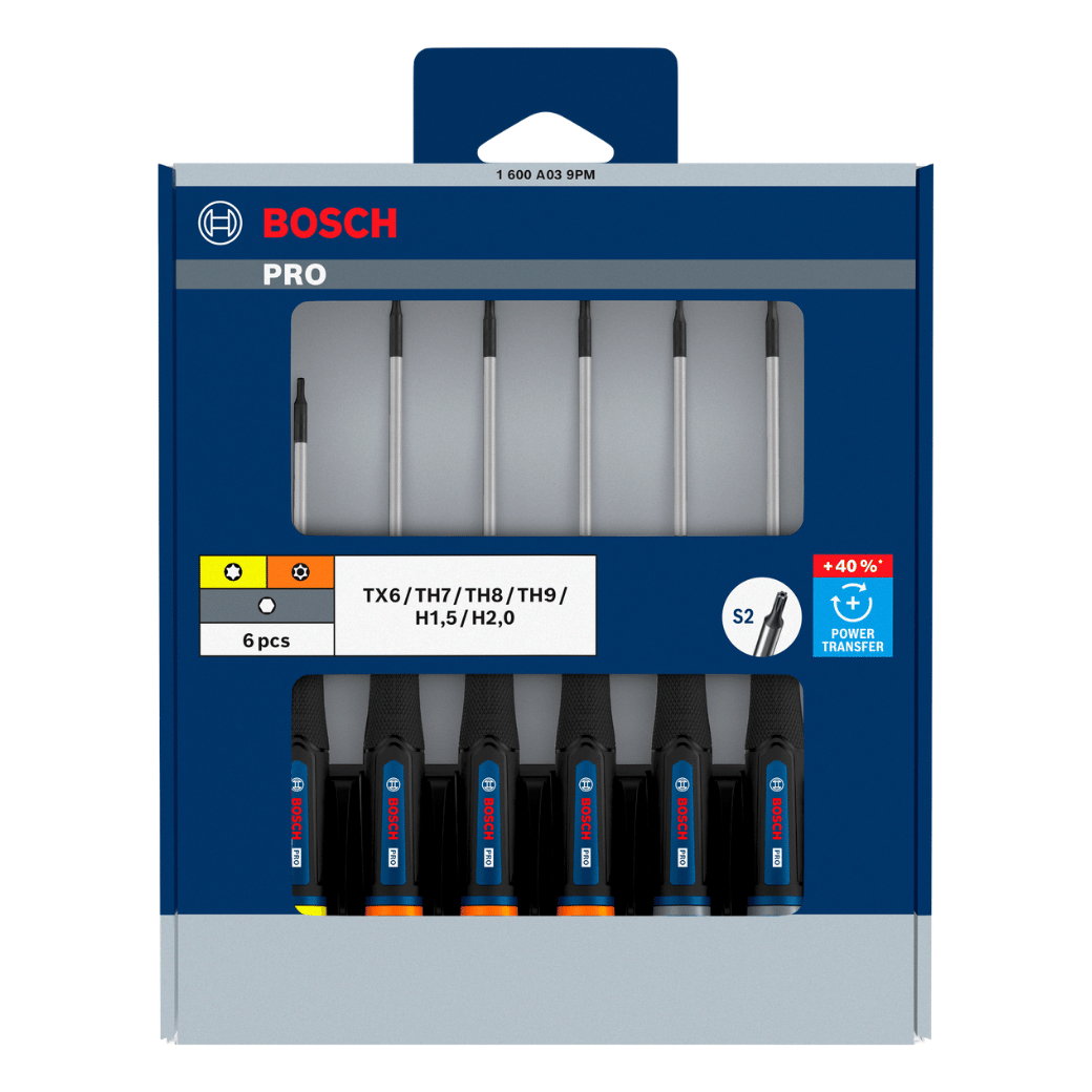 Bộ 6 tua vít chính xác PRO TX/TH/H 1600A039PM Bosch