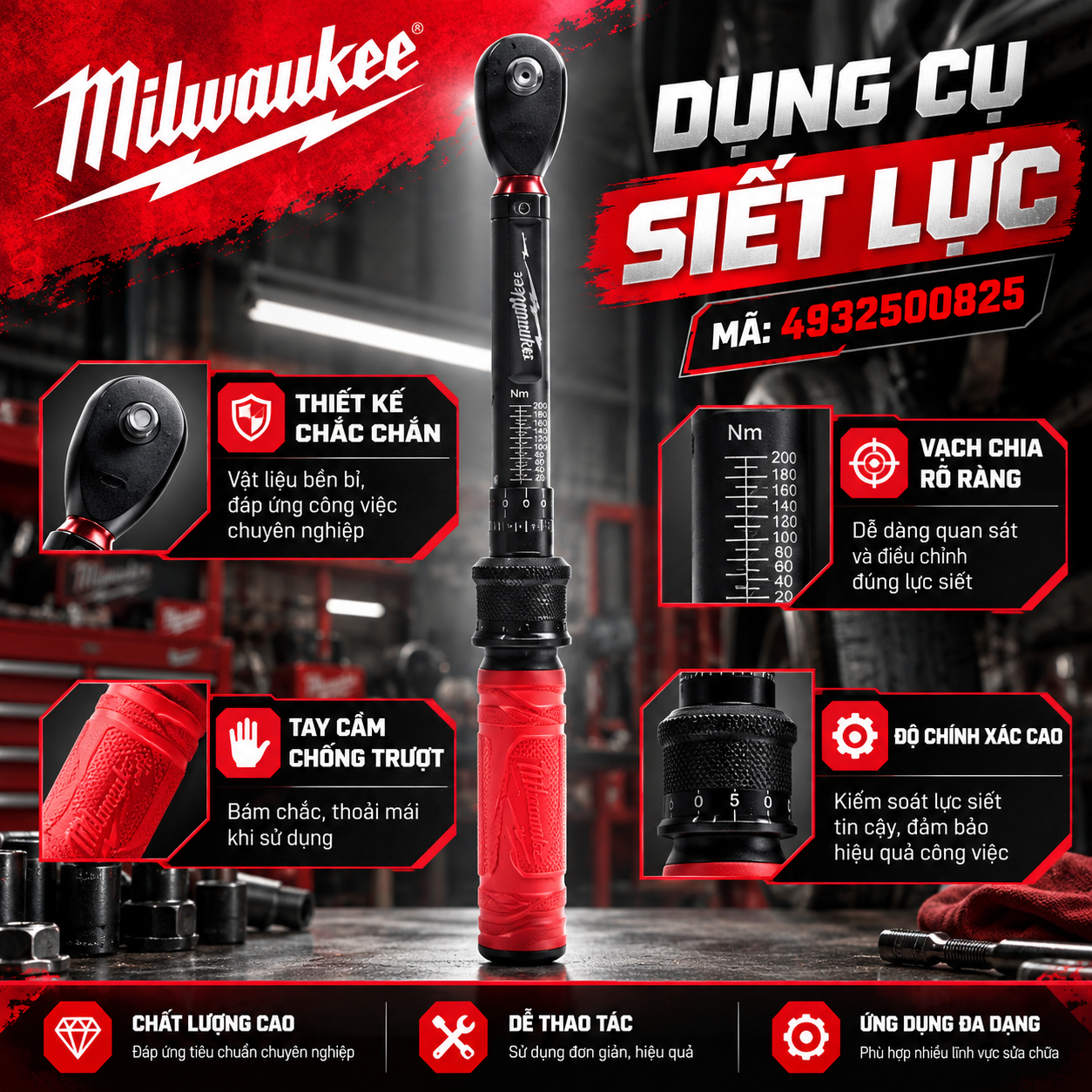 CẦN SIẾT LỰC MILWAUKEE 1/2