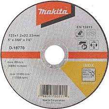 ĐÁ CẮT MỎNG CHO INOX/THÉPWA60TEEL 125X1.2X22.2MM MAKITA D-18770