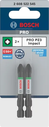 Đầu vặn vít PZ3 Power Bit (1 đầu), 2pcs 2608522545 Bosch