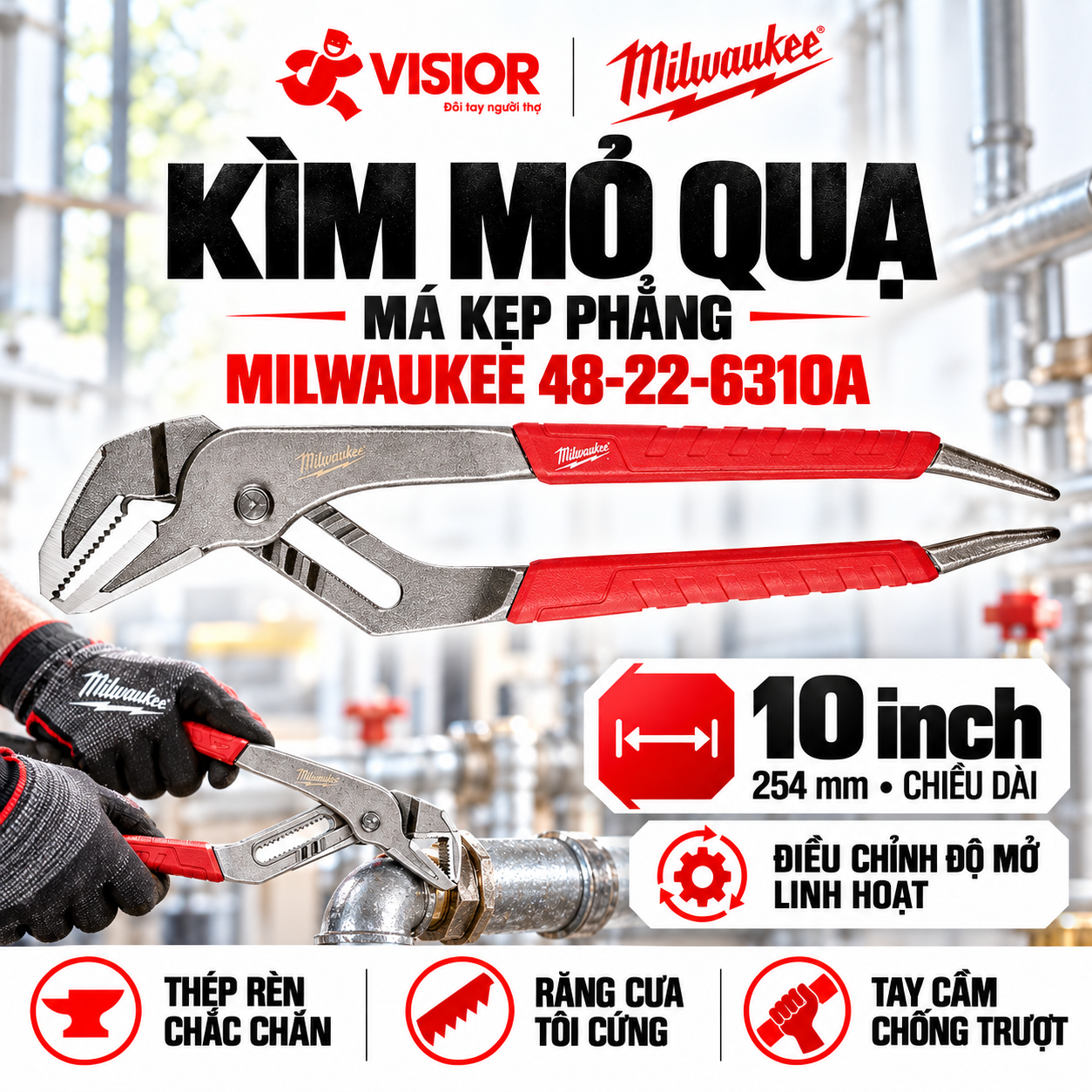 KÌM MỎ QUẠ MÁ CẶP PHẲNG 10