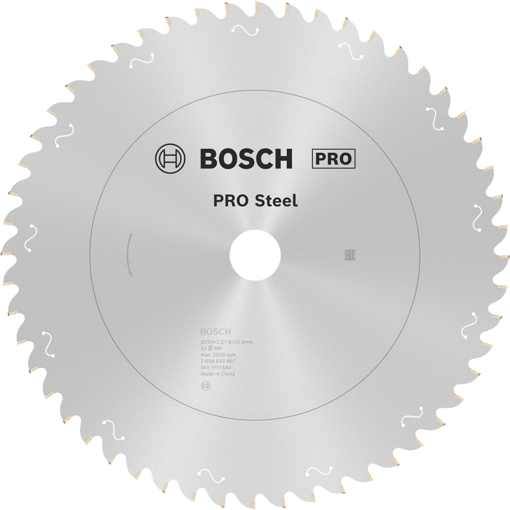 Lưỡi cưa hợp kim PRO (sắt), 254x2.2x25.4 mm, T52 2608844867 Bosch