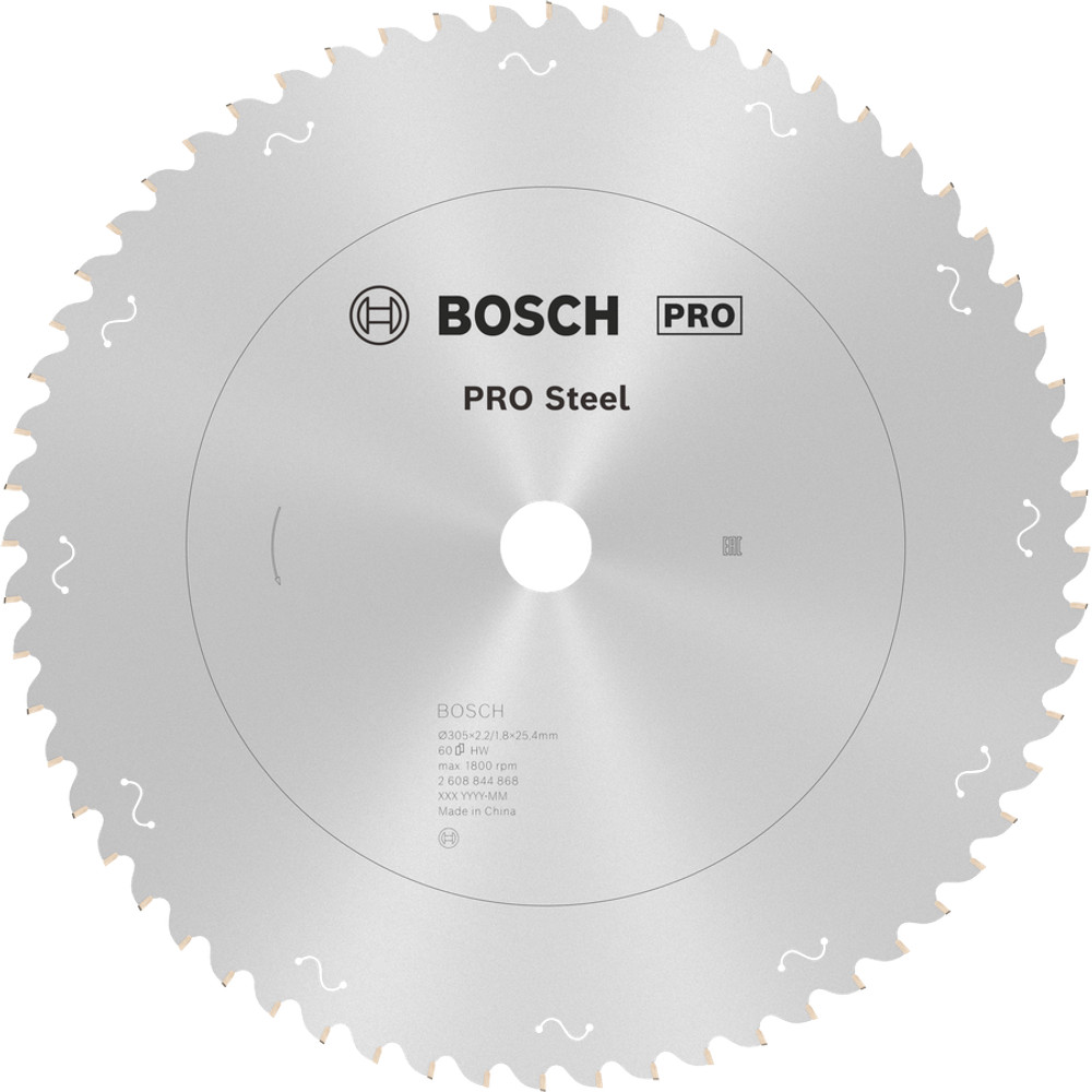Lưỡi cưa hợp kim PRO (sắt), 305x2.2x25.4 mm, T60 2608844868 Bosch
