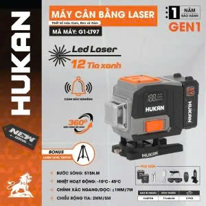 MÁY CÂN BẰNG LASER 12 TIA XANH HUKAN G1-LT97