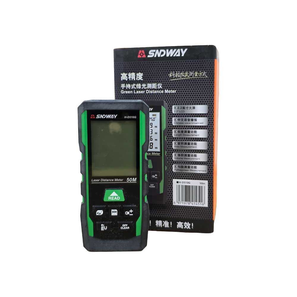 MÁY ĐO KHOẢNG CÁCH LASER 100M TIA XANH SNDWAY H-D100G