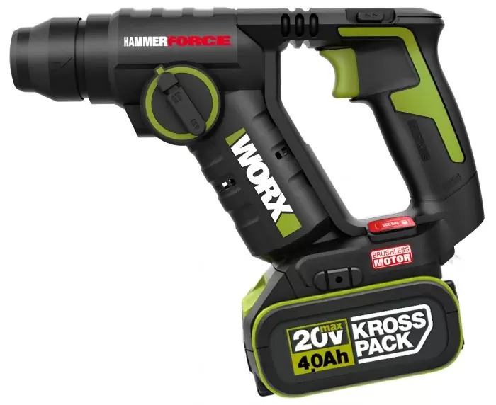 MÁY KHOAN BÚA DÙNG PIN 20V WU380S - WORX GREEN (1 PIN 4.0AH + 1 SẠC)