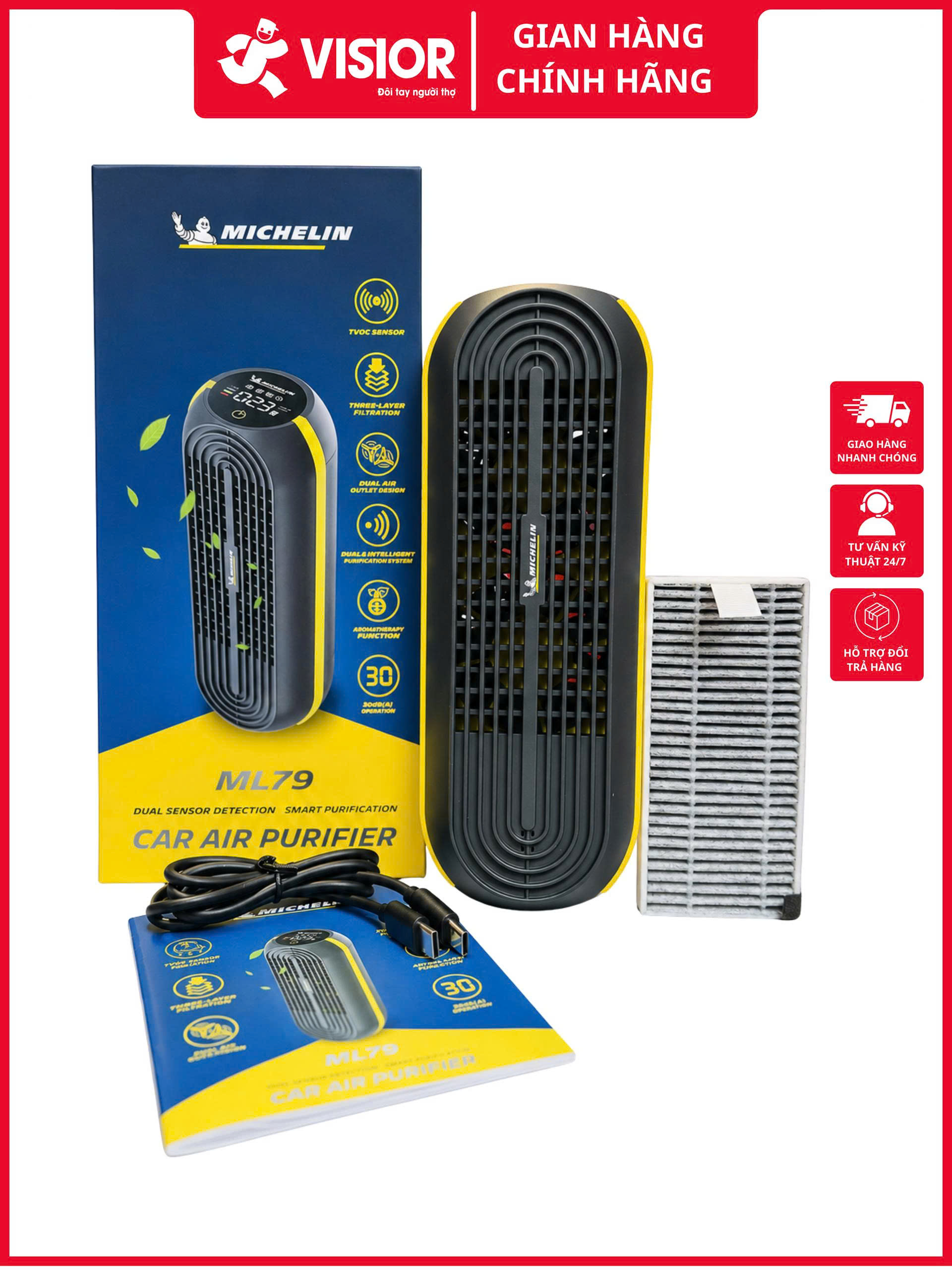 MÁY LỌC KHÔNG KHÍ Ô TÔ MICHELIN ML79