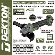 MÁY MÀI 150MM DÙNG PIN 21V DEKTON M21-AG150XPROMAX