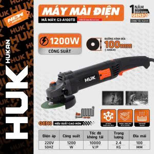 MÁY MÀI GÓC DÙNG ĐIỆN HUKAN G3-A100TD