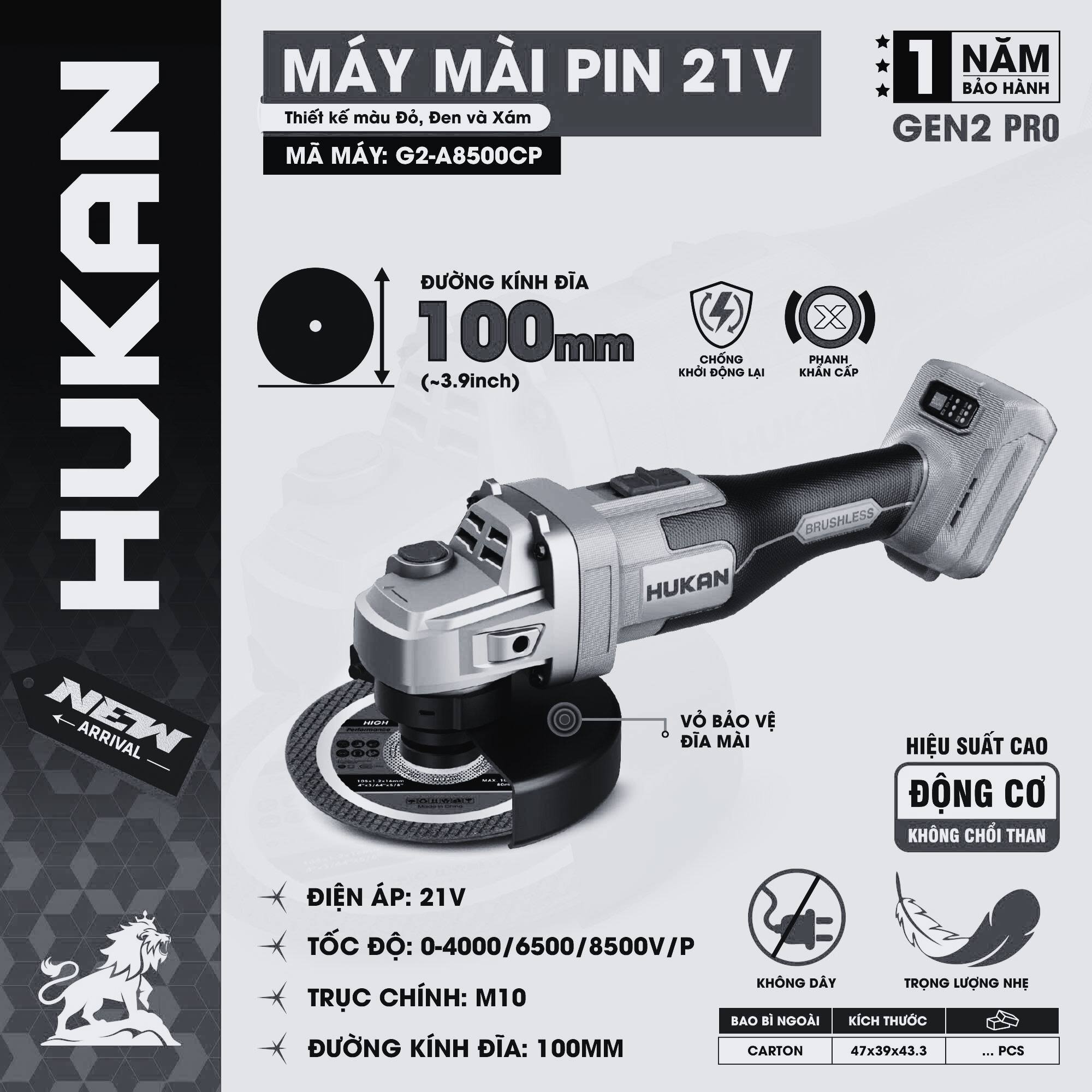MÁY MÀI PIN M21 GEN 2 HUKAN G2-A8500CP