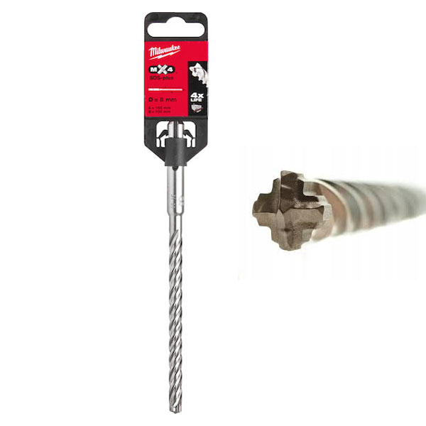 MŨI KHOAN BÊ TÔNG SDS-PLUS MX4 8X165MM MILWAUKEE 4932352022