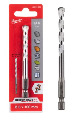 MŨI KHOAN ĐA VẬT LIỆU 6X100MM P1M MILWAUKEE 4932471096