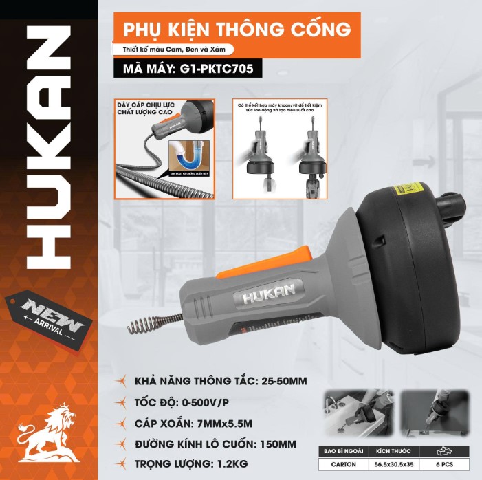 PHỤ KIỆN THÔNG CỐNG HUKAN G1-PKTC705