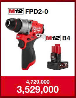 Q3/2025 SP COMBO MILWAUKEE MÁY KHOAN PIN M12 FPD2 - PIN M12B4