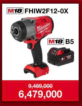 Q3/2025 SP COMBO MILWAUKEE MÁY VẶN BULONG M18 FHIW2F12 - PIN M18B5