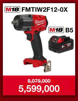 Q3/2025 SP COMBO MILWAUKEE MÁY VẶN BULONG M18 FMTIW2F12 - PIN M18B5