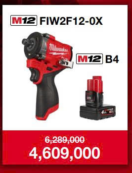 Q3/2025 SP COMBO MILWAUKEE MÁY VẶN BULONG M12 FIW2F12 - PIN M12B4