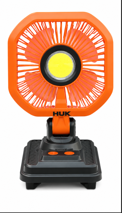 QUẠT CHÂN PIN TÍCH HỢP ĐÈN LED COB6000K HUKAN G3-FS004