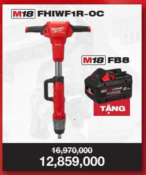 REDTOUR Q3/2025 MÁY SIẾT BULONG 1 INCH RAILWAY MILWAUKEE M18 FHIWF1R - 1 PIN M18 FB8
