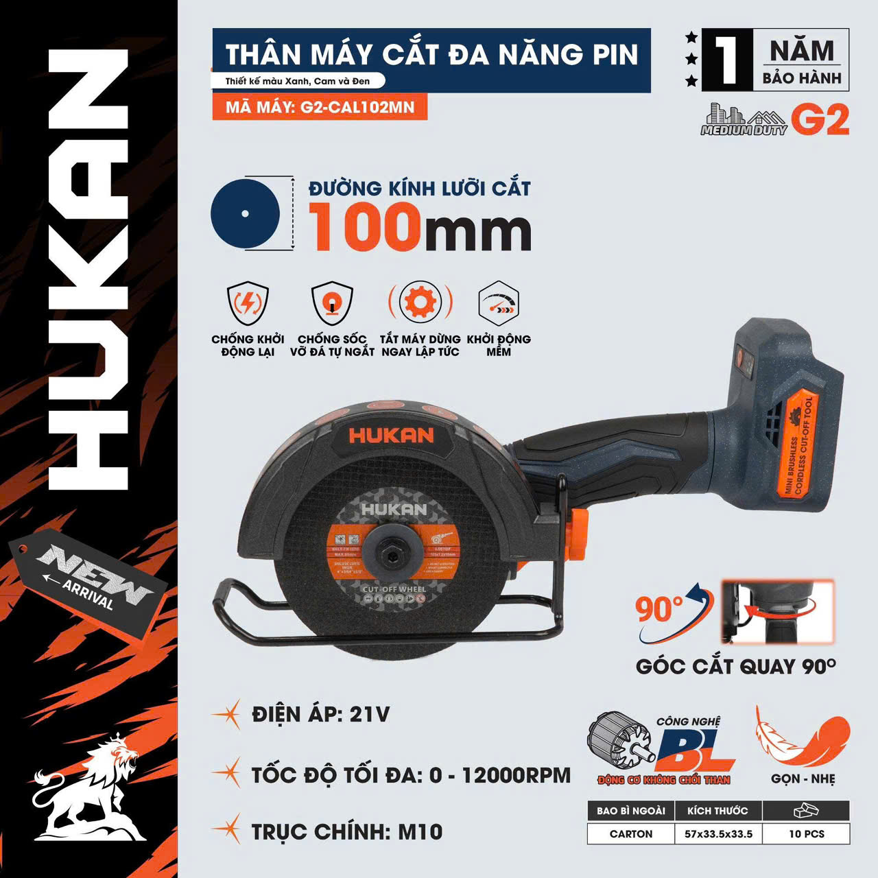 THÂN MÁY CẮT ĐA NĂNG HUKAN G2-CAL102MN