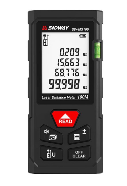 THƯỚC ĐO KHOẢNG CÁCH 100M TIA LASER SNDWAY SW-MS100