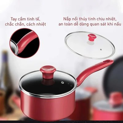 Nồi cán dài quánh chống dính đáy từ Tefal So Chef G1352395 18cm