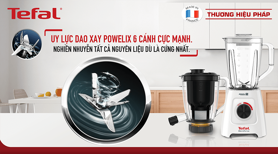 Máy xay sinh tố kết hợp máy ép Tefal BL42Q166