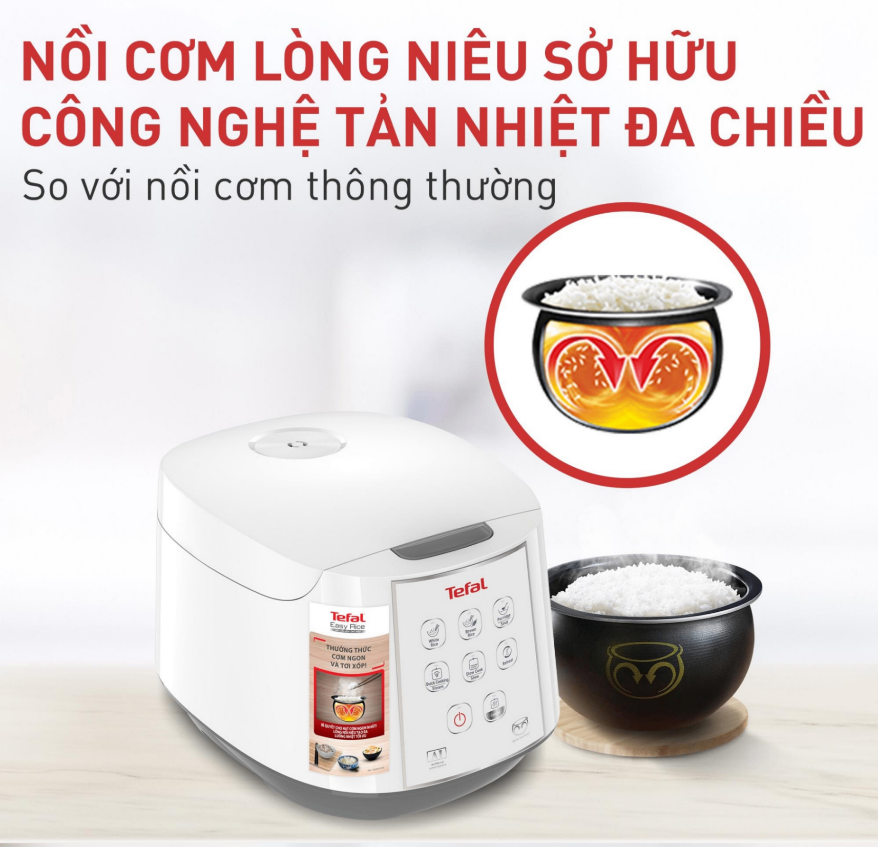 Nồi cơm điện tử Tefal RK732168 - 1.8L, 750W