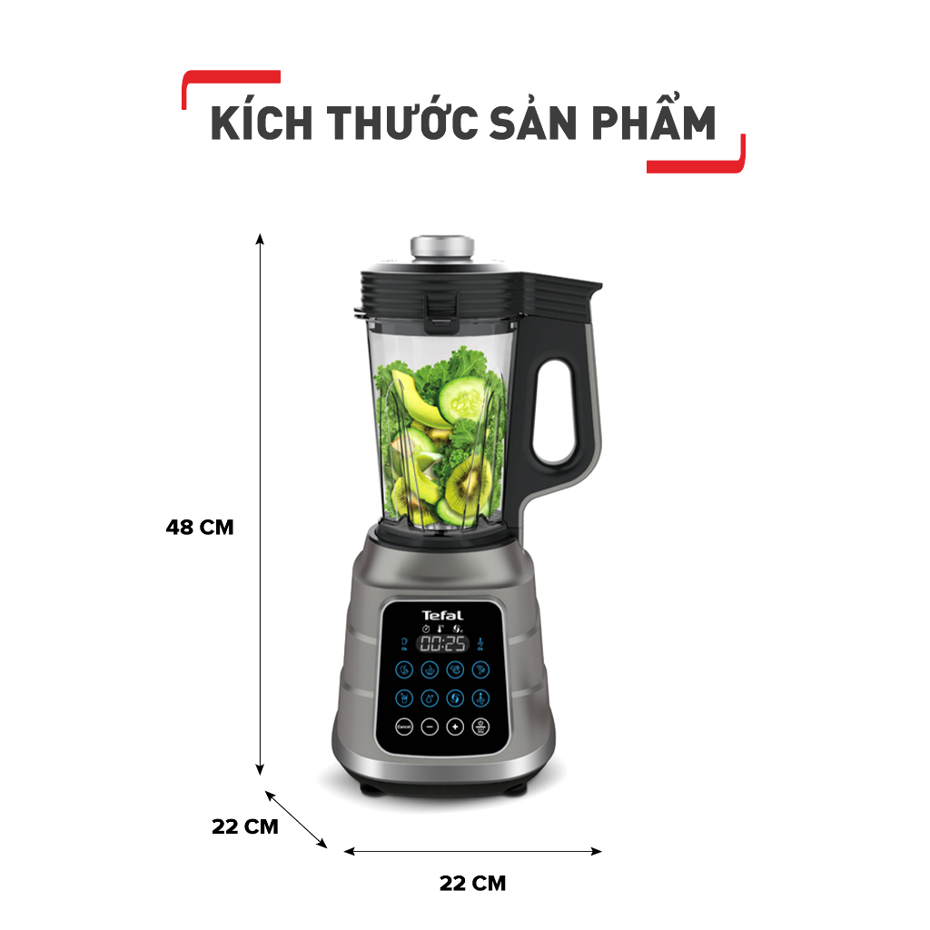 Máy làm sữa hạt, xay nấu đa năng 2 cối nóng và lạnh, hút chân không Tefal Ultra Blend Boost BL985A31 - 1300W