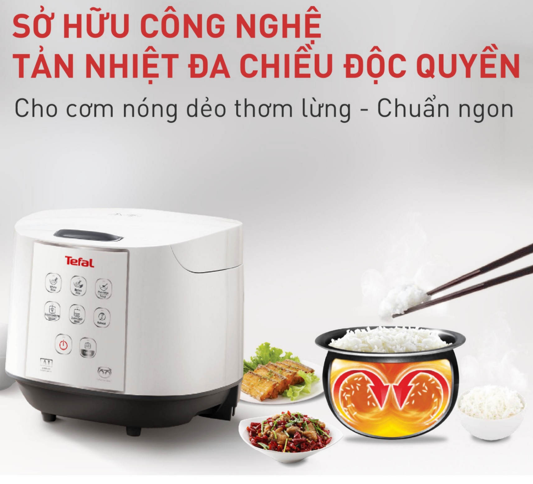 Nồi cơm điện tử Tefal RK732168 - 1.8L, 750W