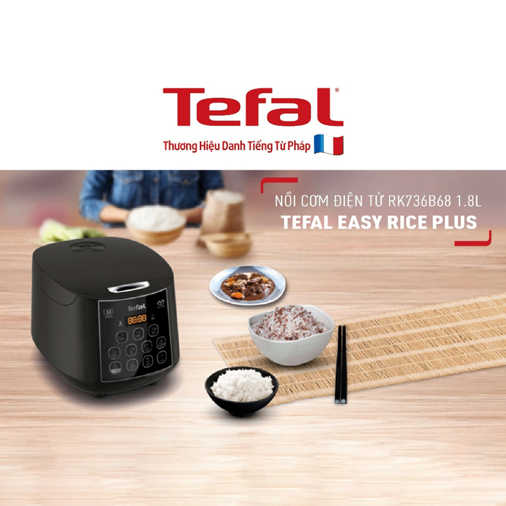 Nồi cơm điện tử Tefal 1.8 lít RK736B68