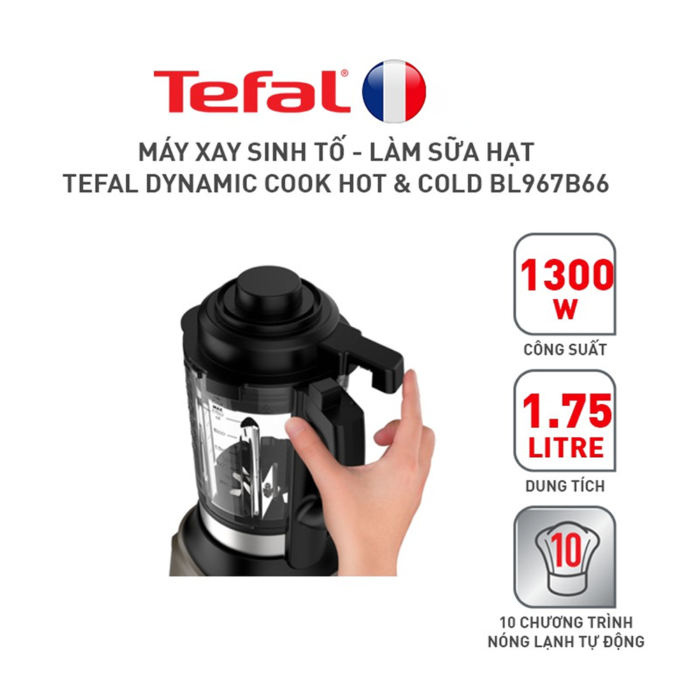 Máy làm sữa hạt sinh tố Tefal BL967B66 - Thương hiệu Pháp - 1300W