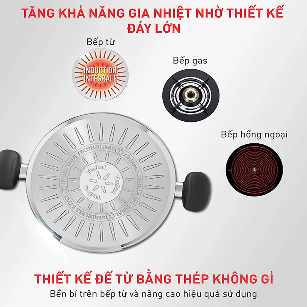 Bộ nồi inox Tefal Primary E308S674 16/18/20cm