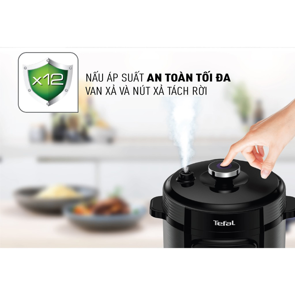 Nồi áp suất điện tử đa năng Tefal CY601868, 6L, 1000W, 15 chức năng nấu