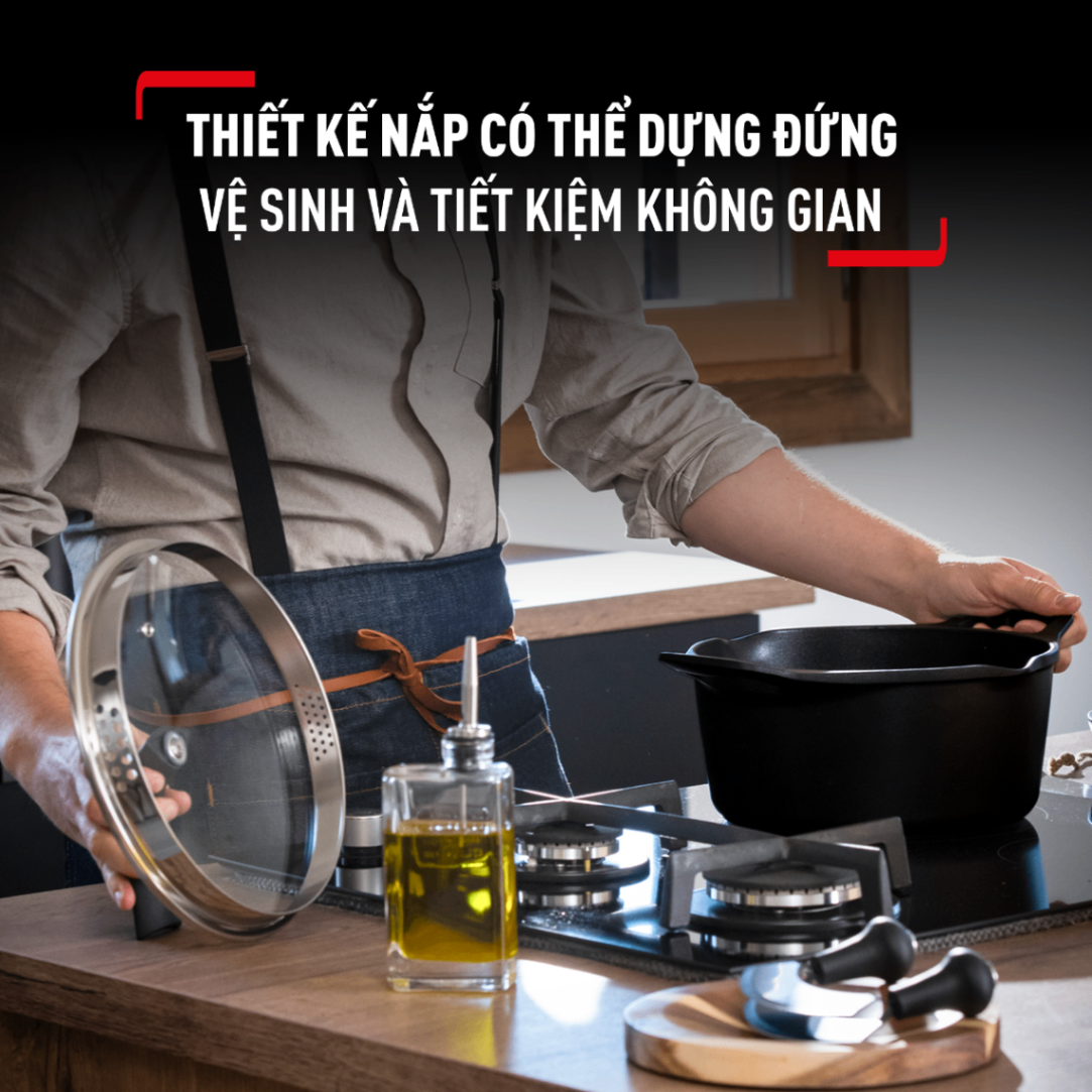 Nồi đúc cao cấp Tefal Robusto có miệng rót 24cm E2494644