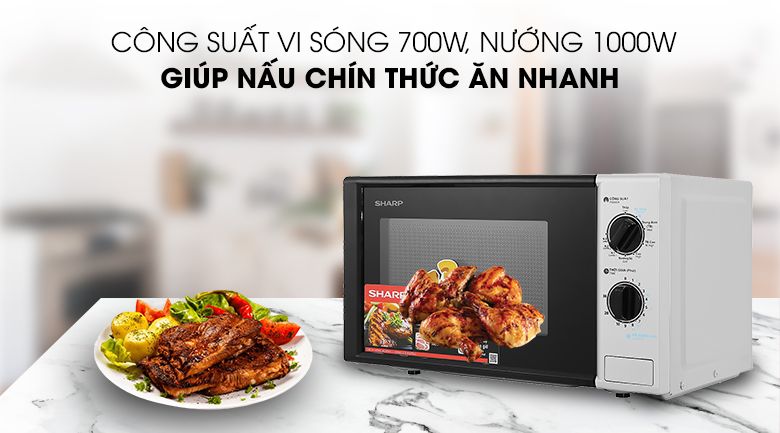 Công suất Lò vi sóng R-G225VN-BK 20 lít