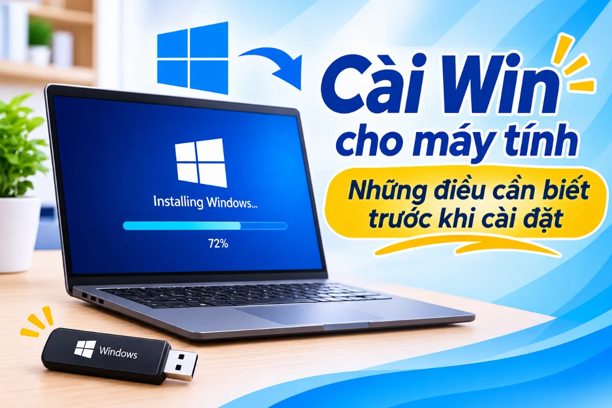 Cài Win cho máy tính: Những điều cần biết trước khi cài đặt