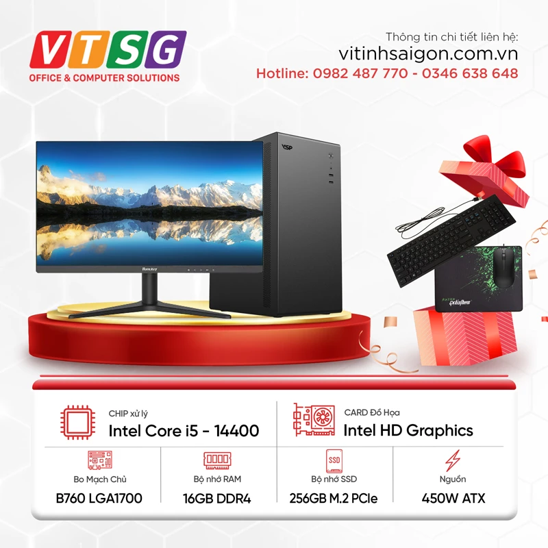 Bộ PC Office Core i5-14