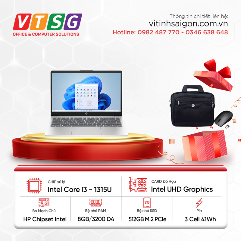 Laptop HP 14 B73VWPA (i3-1315U/8GB/512G/14)