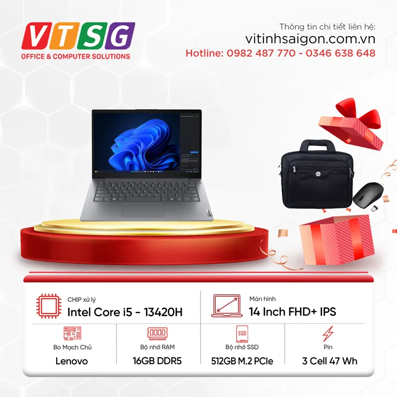 Laptop Lenovo V14 Gen 5 IRL 83HD0062VA (i5-13420H/16GB/512G/14/NOOS)