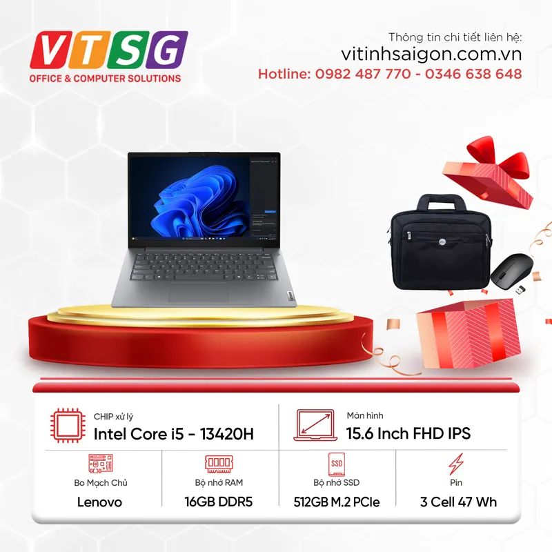 Laptop Lenovo V15 G5 IRLI5 (i5-13420H/16GD5/512G/15.6/NOOS)