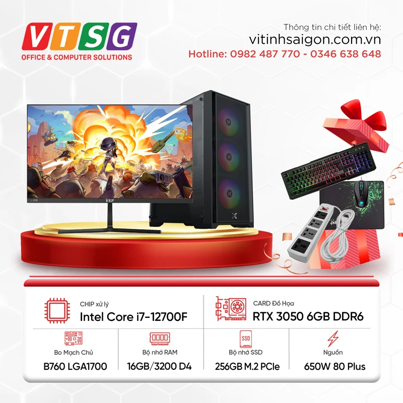 Máy Tính Gaming Thế Hệ 12 I7-12F