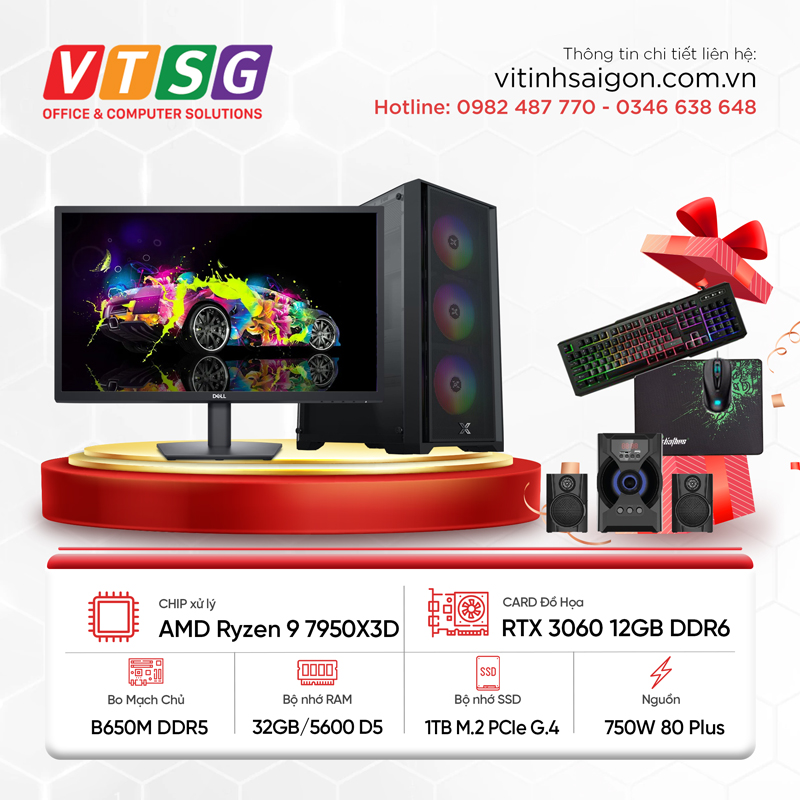 Máy Tính Thiết Kế Ryzen 9-7950X3D D02