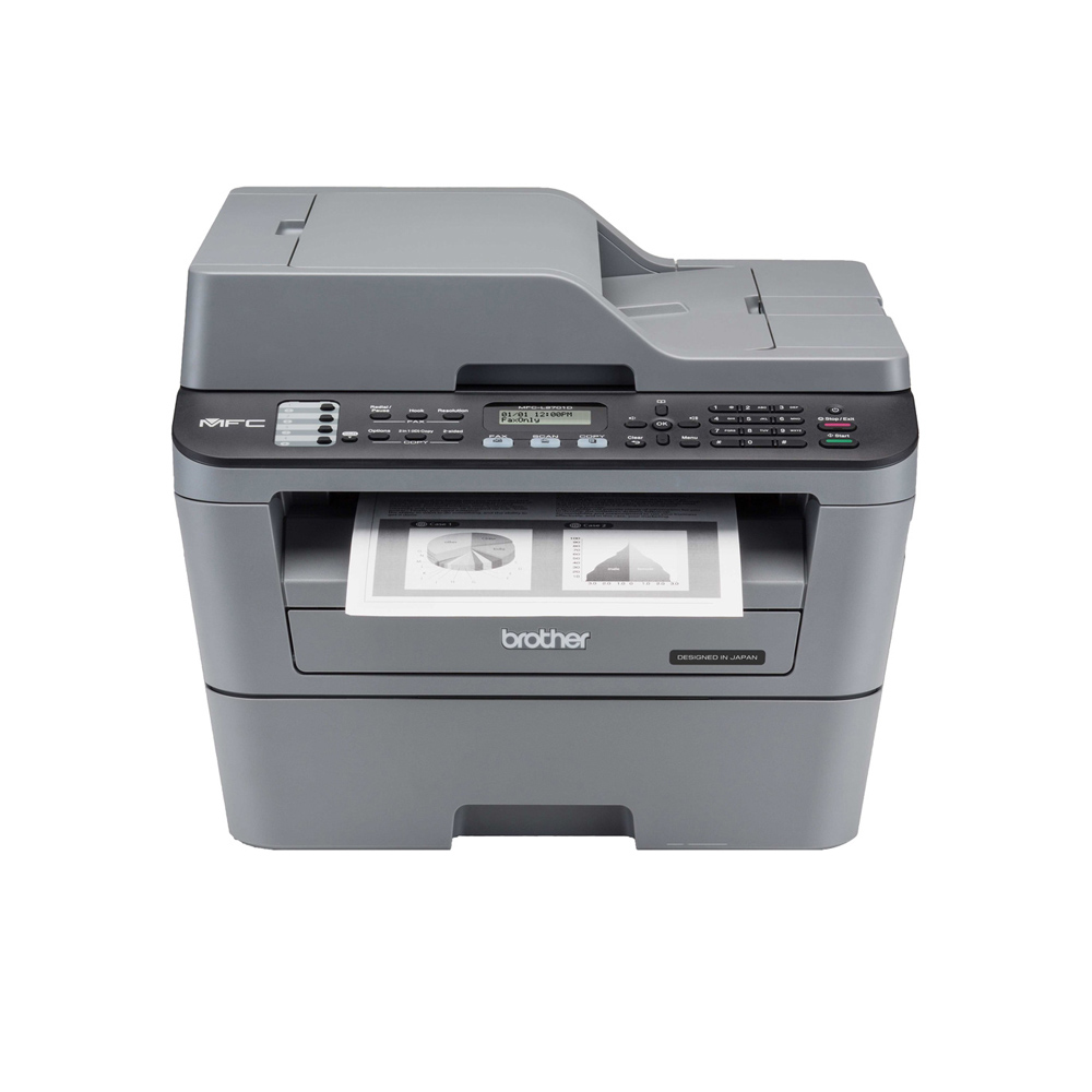 Máy in Laser đen trắng đa năng Brother MFC-L2701D (In đảo mặt, Scan, Copy, A4, USB)