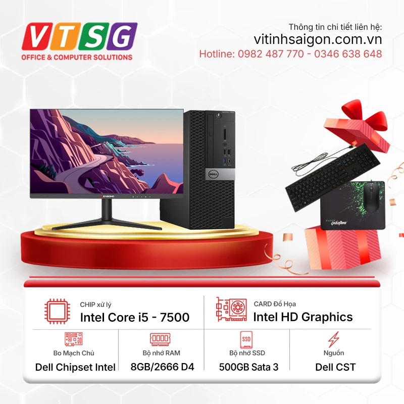 PC Dell Core i5 7TH - Tặng kèm màn hình