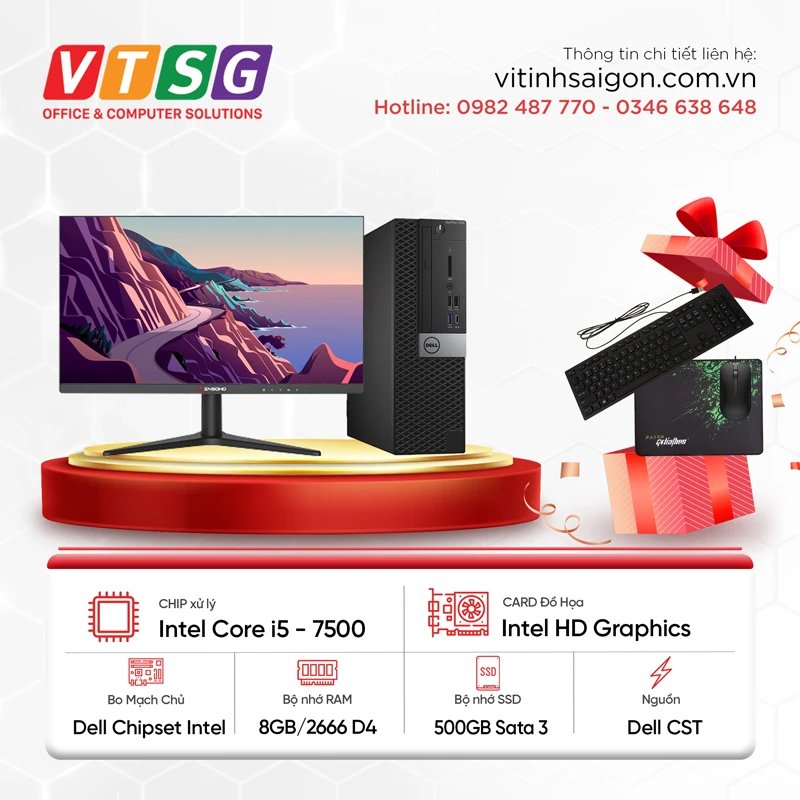 PC Dell Core i5 7TH - Tặng kèm màn hình