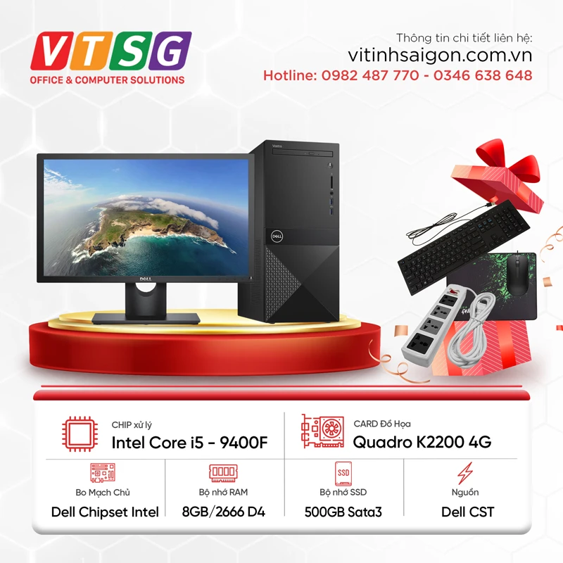 PC Dell Design Core i5 9TH - Tặng kèm màn hình