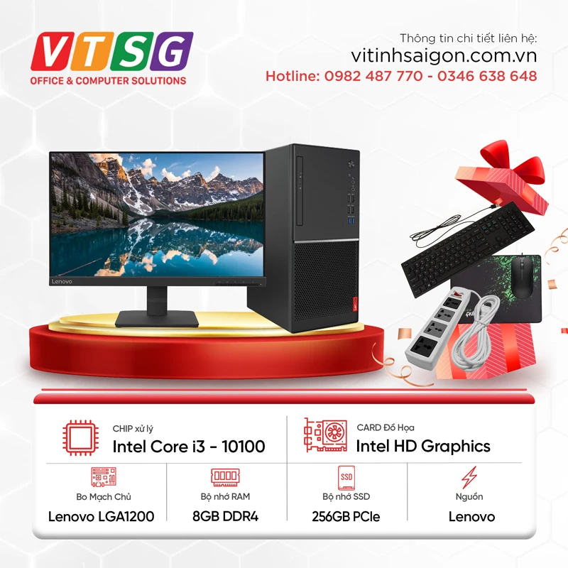 PC Đồng Bộ Lenovo Core I3-10